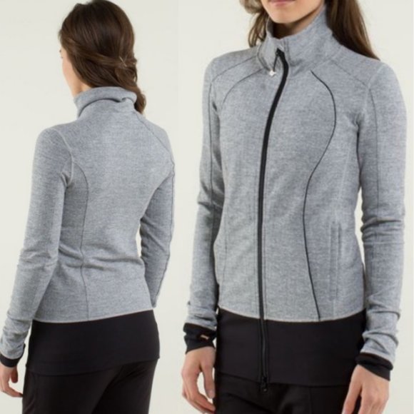 lululemon athletica Jackets & Blazers - Lululemon Nice Asana Jacket  in Herringbone Size 4